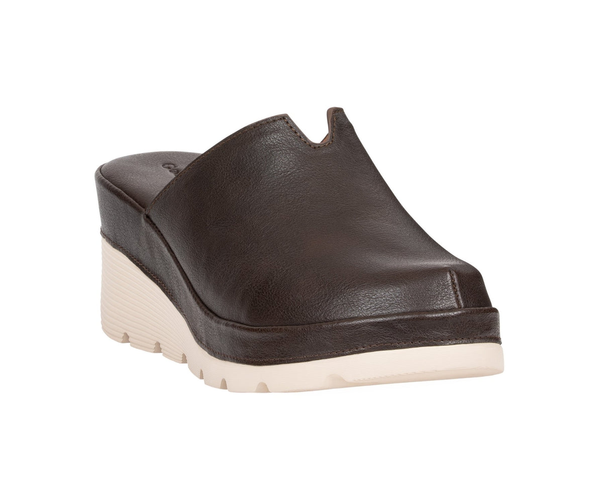 Alna Brown Wedge Mule by GC Shoes