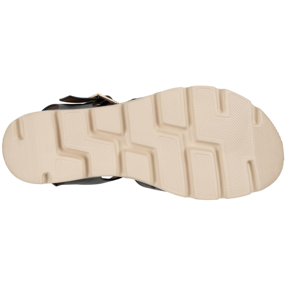 Carmel Black Buckle Wedge Sandal by GC Shoes – view 5