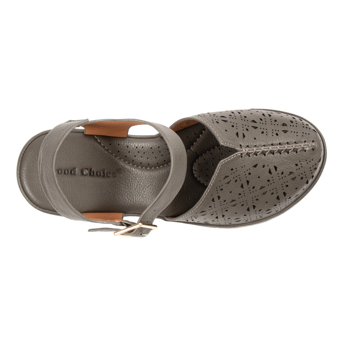 Carmel Olive Buckle Wedge Sandal by GC Shoes – view 3