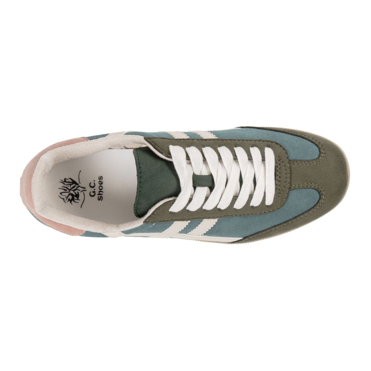 Fowler Olive Retro Stripe Sneaker by GC Shoes – view 2