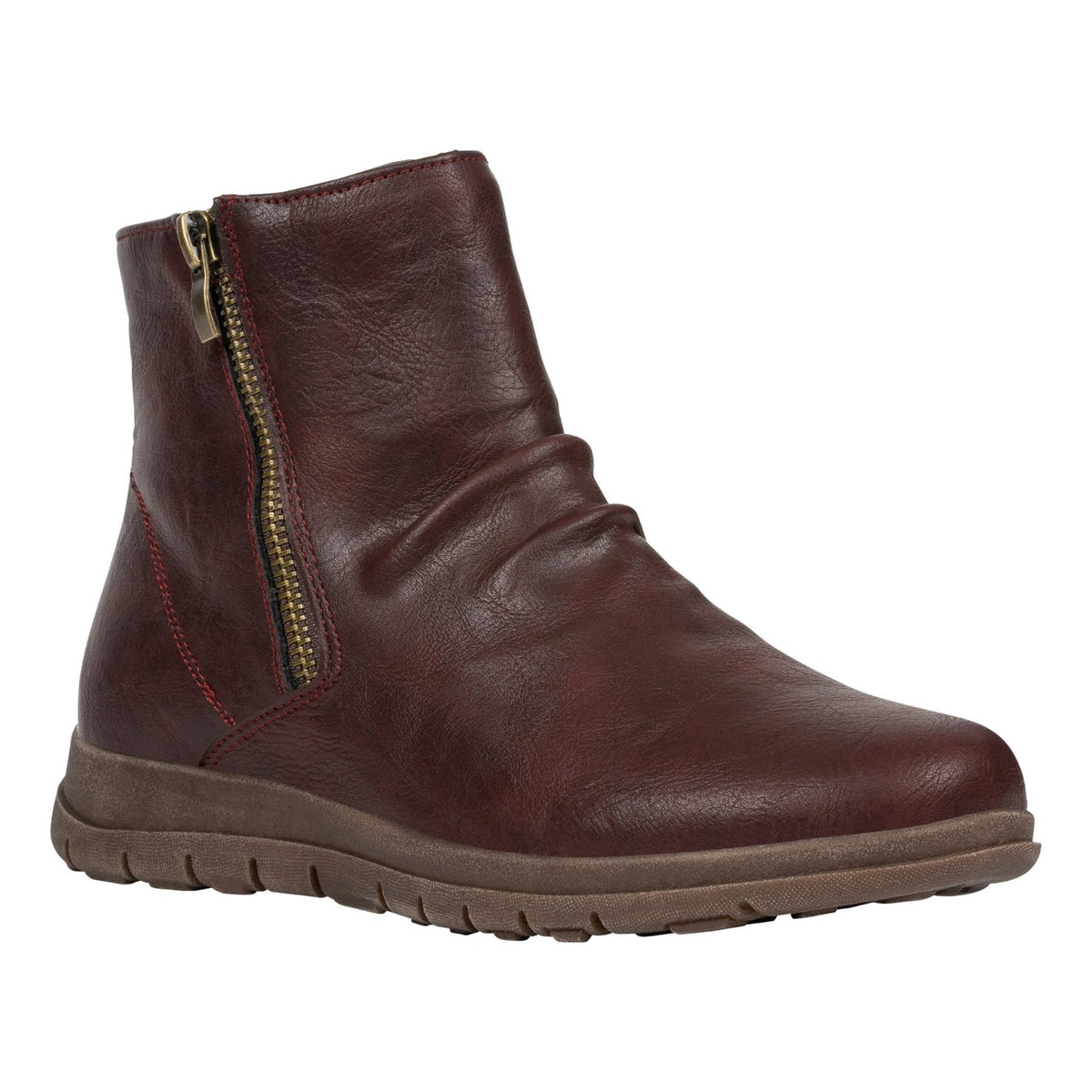 Fremont Burgundy Ankle Bootie by GC Shoes