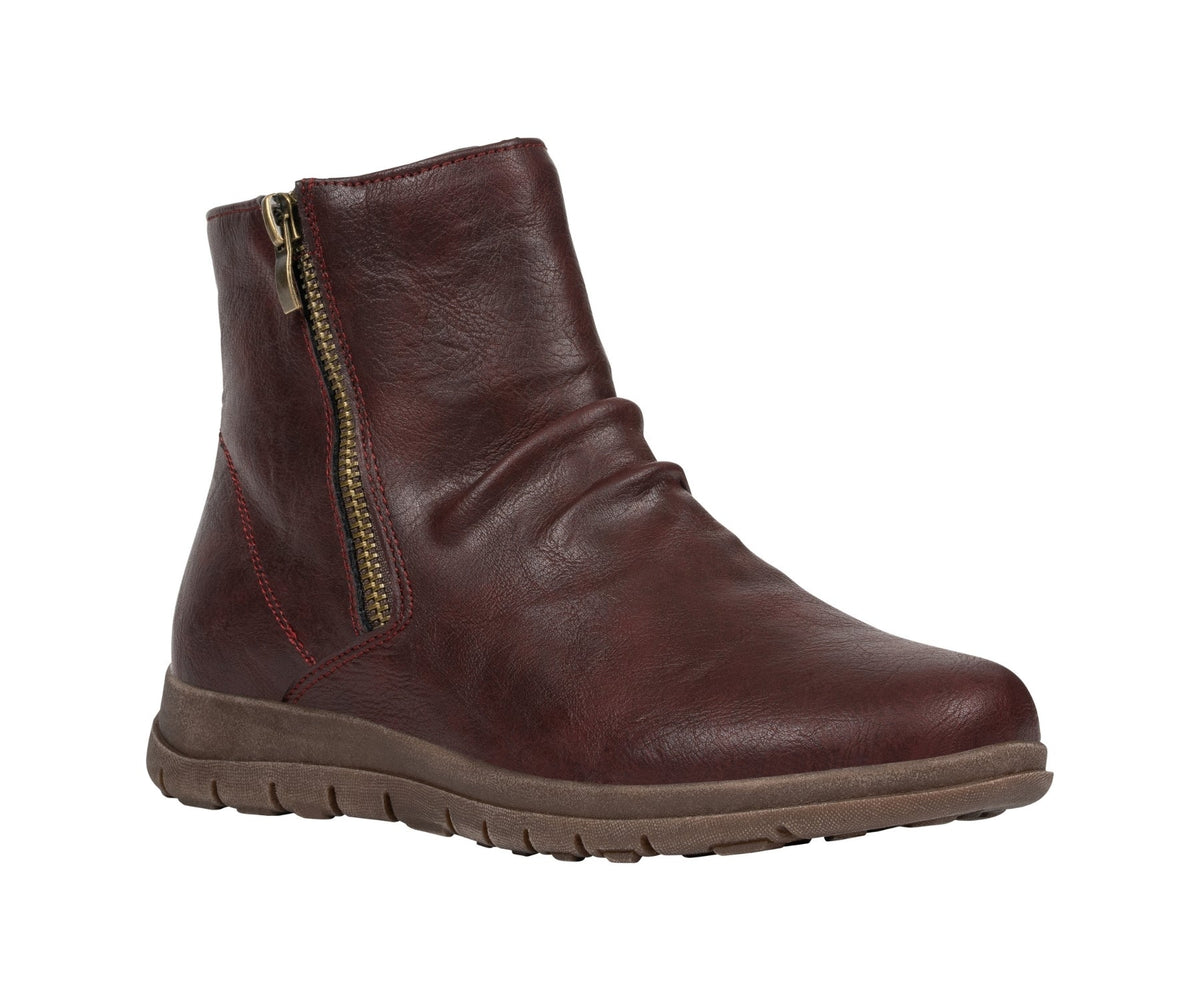 Fremont Burgundy Ankle Bootie by GC Shoes