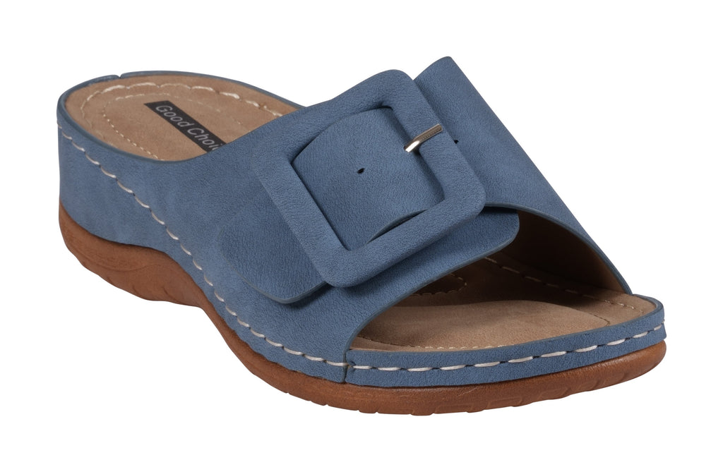Hamden Royal Blue Flat Sandals 