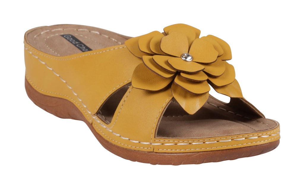 Joy Yellow Flat Sandals 