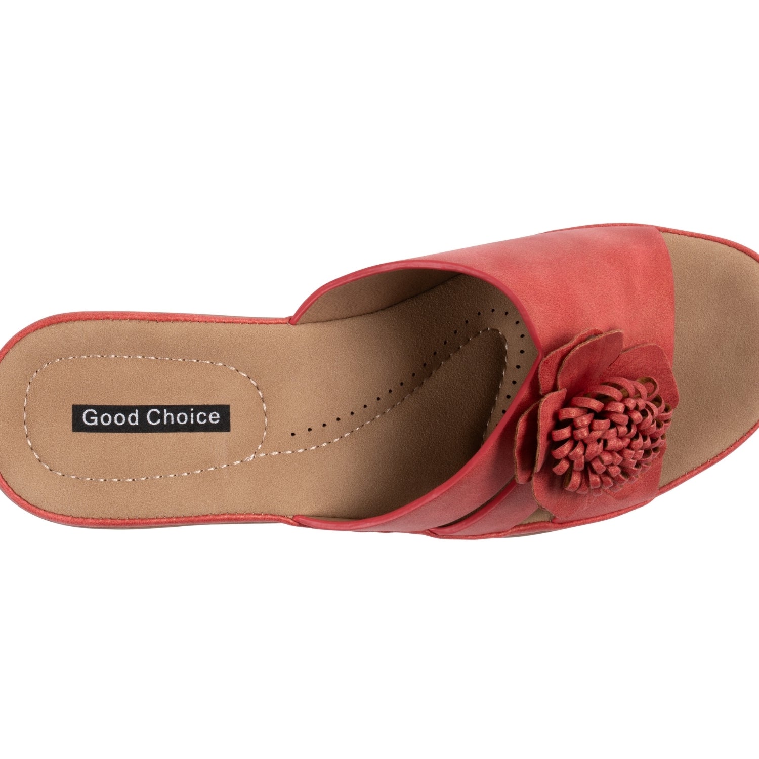 Women's Coral Floral Wedge Slide Sandals – Jenna by GC Shoes, view 3