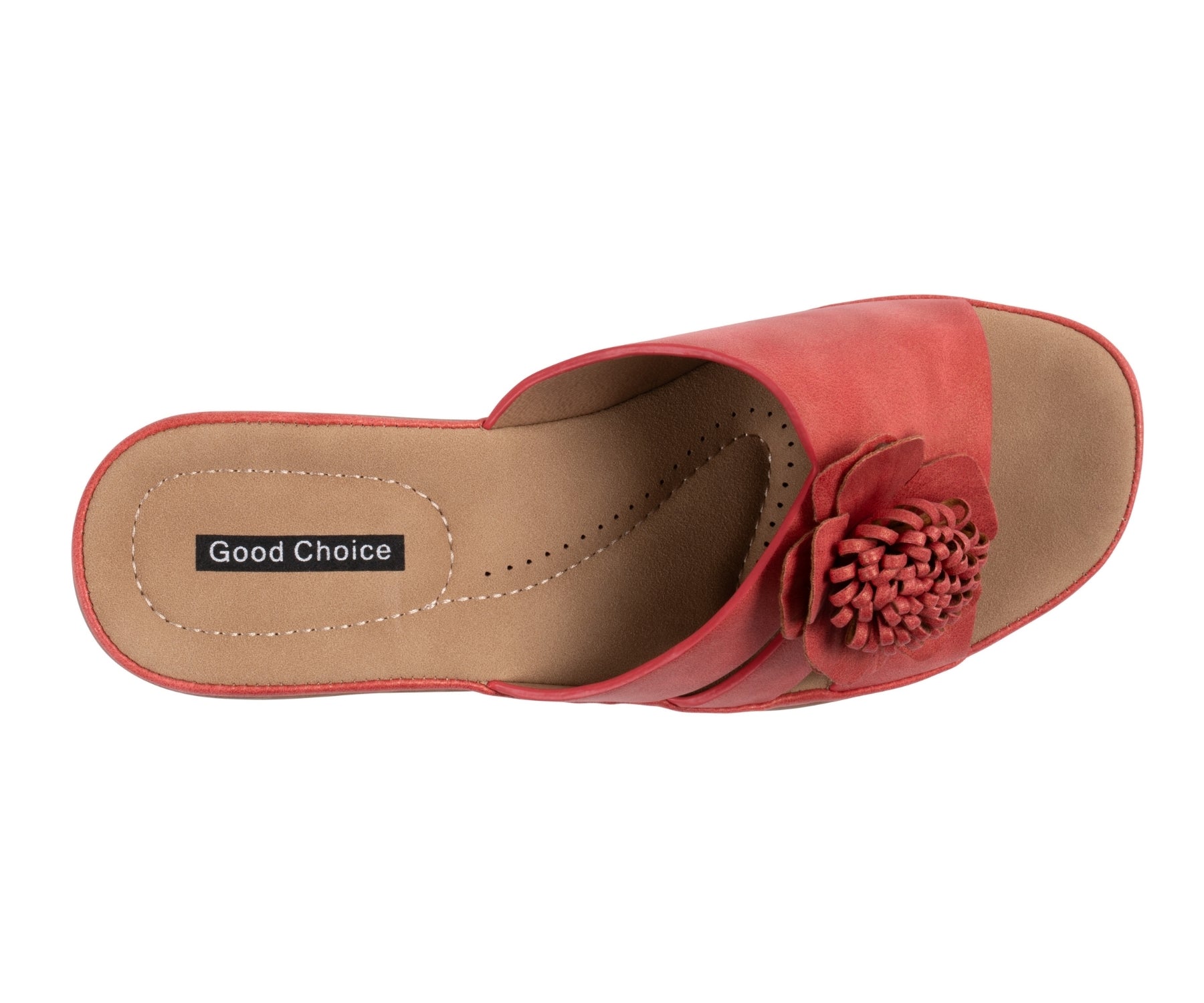Women's Coral Floral Wedge Slide Sandals – Jenna by GC Shoes, view 3