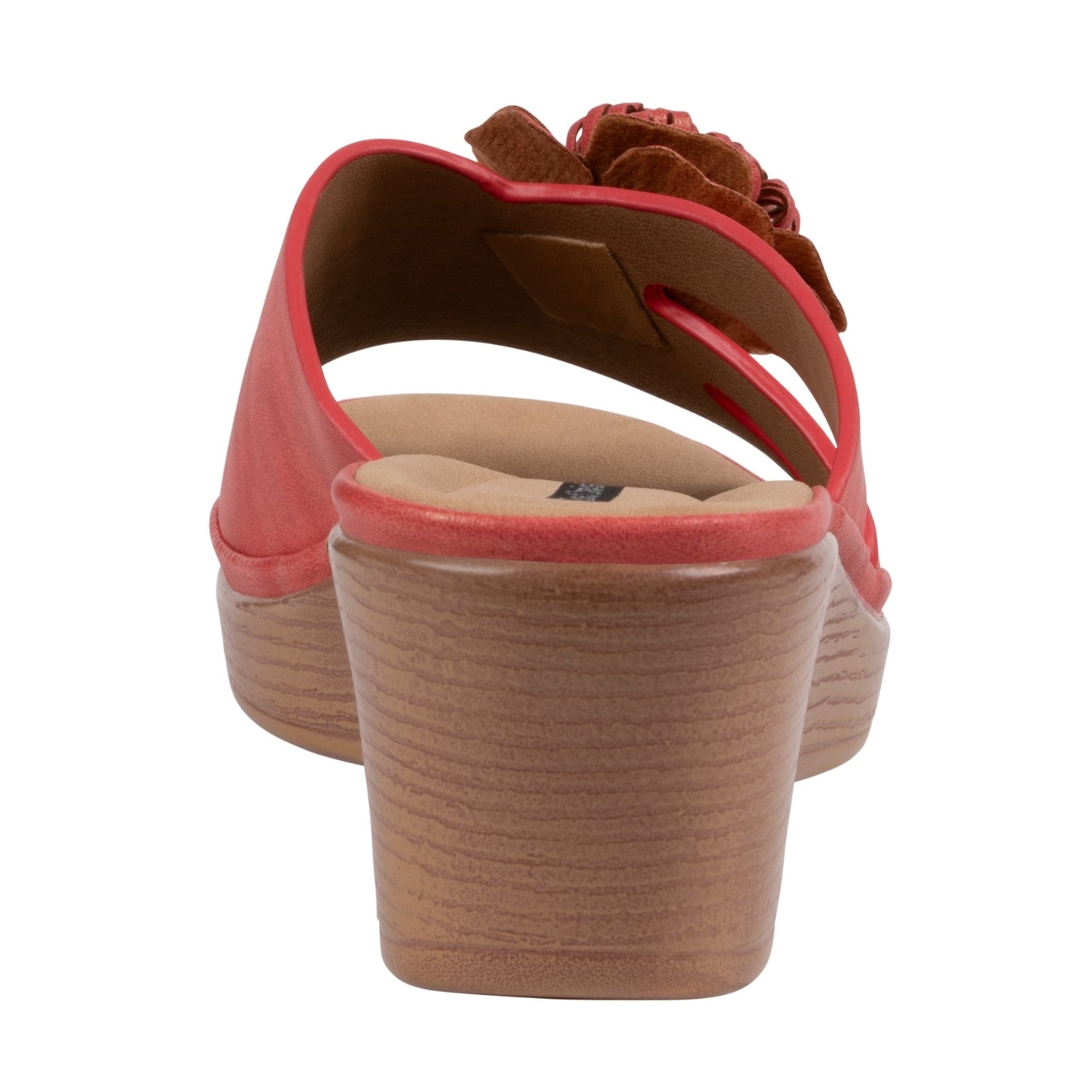 Women's Coral Floral Wedge Slide Sandals – Jenna by GC Shoes, view 4