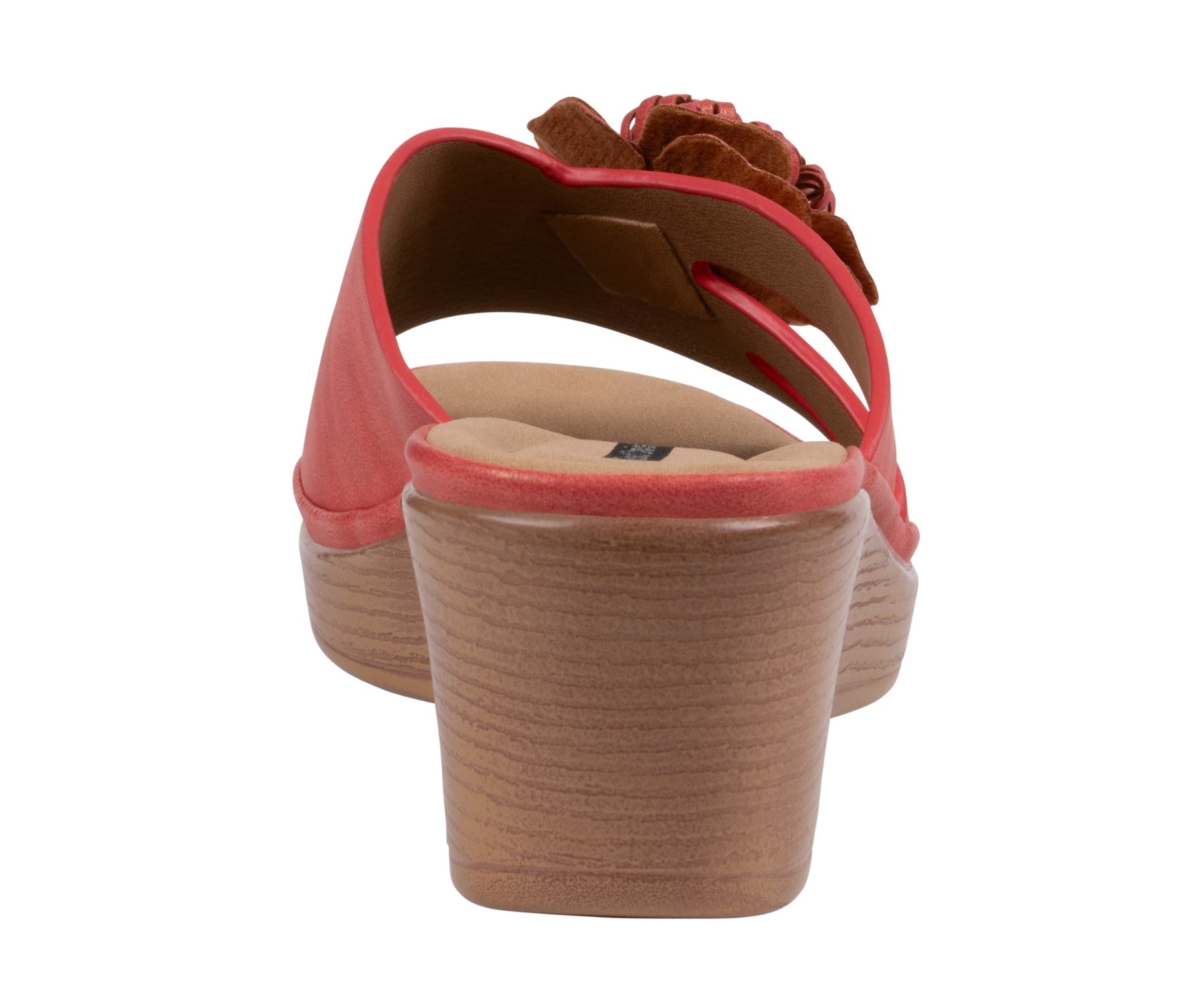 Women's Coral Floral Wedge Slide Sandals – Jenna by GC Shoes, view 4