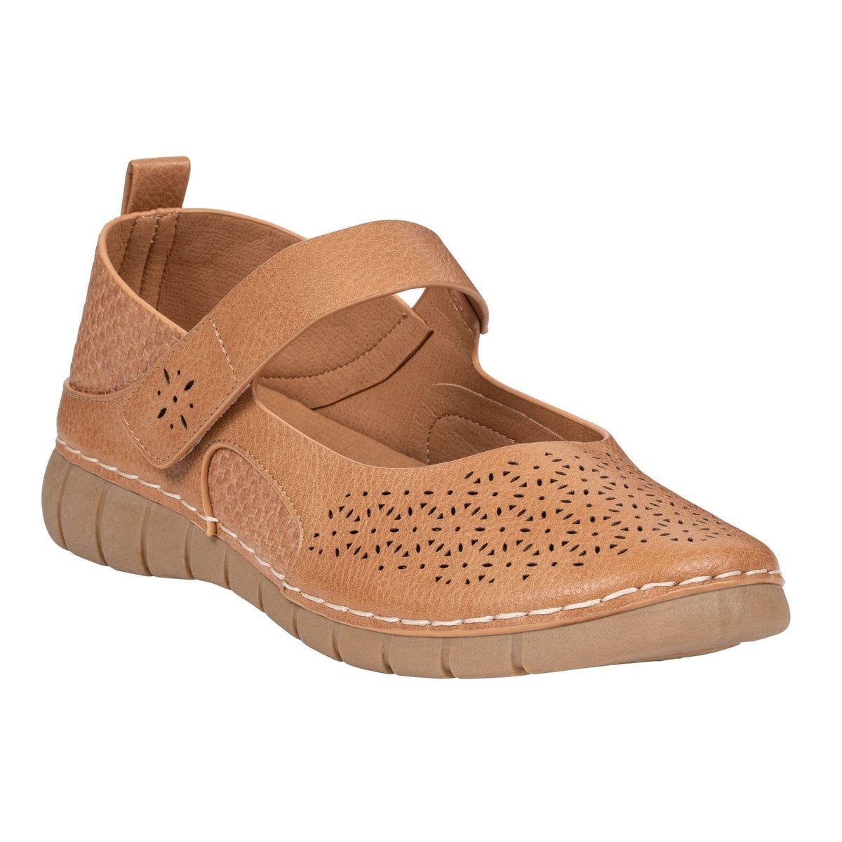 Kace Tan Mary Jane Ballet Flat by GC Shoes