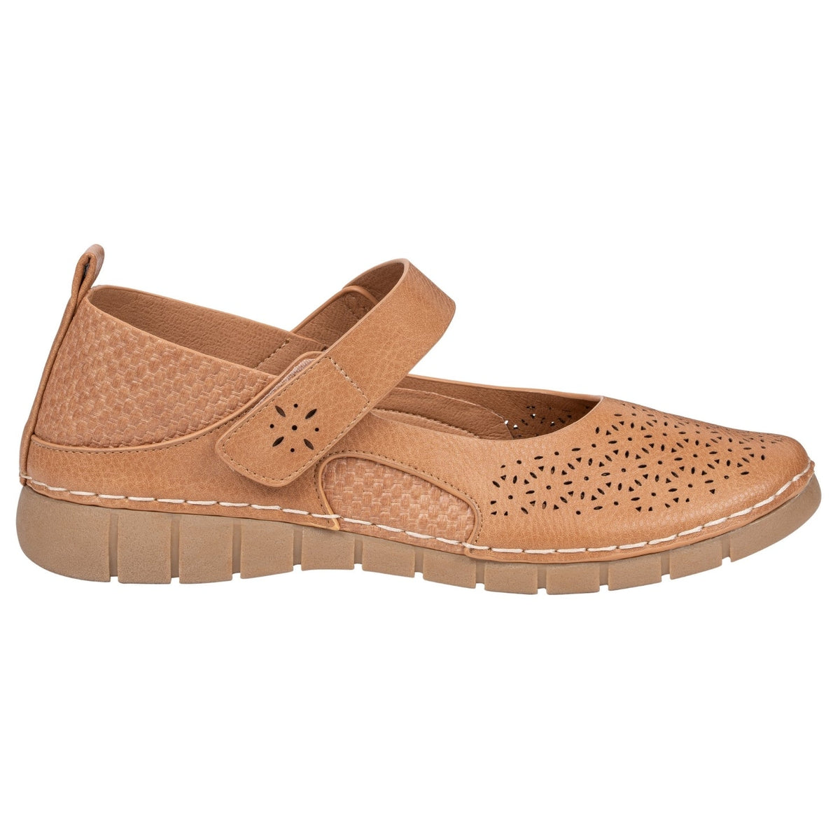 Kace Tan Mary Jane Ballet Flat by GC Shoes – view 2
