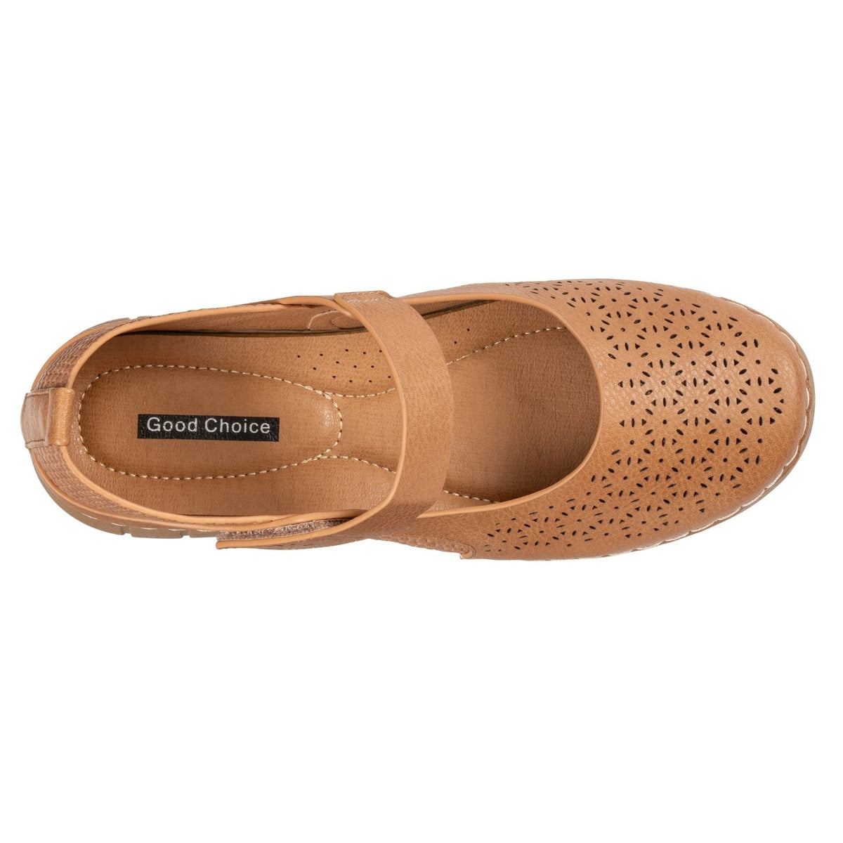 Kace Tan Mary Jane Ballet Flat by GC Shoes – view 4