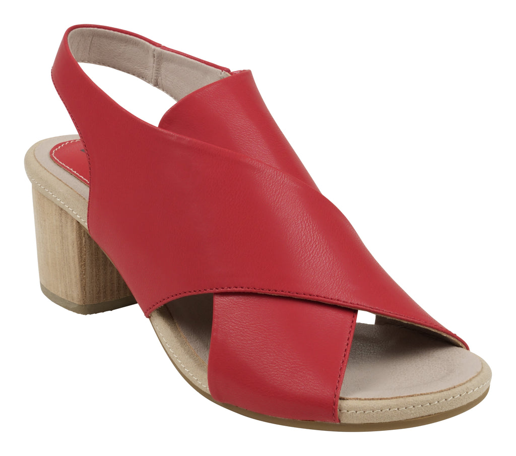 Keefa Red Flat Sandals 