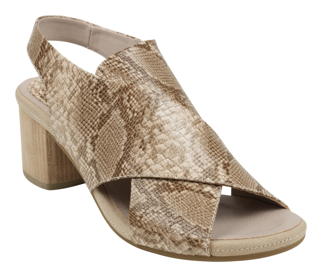 Keefa Snake/Beige Flat Sandals 