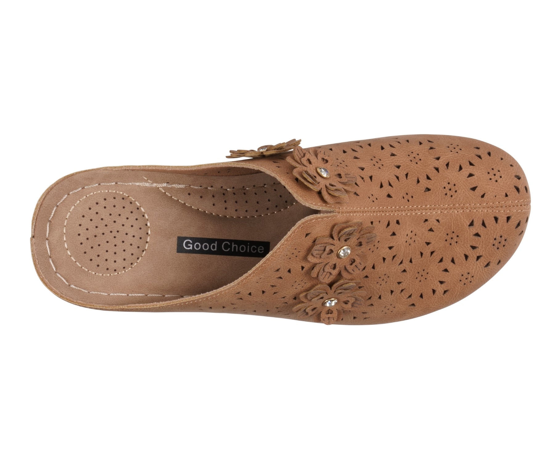 Women's Brown Flats – Krista by GC Shoes, top view