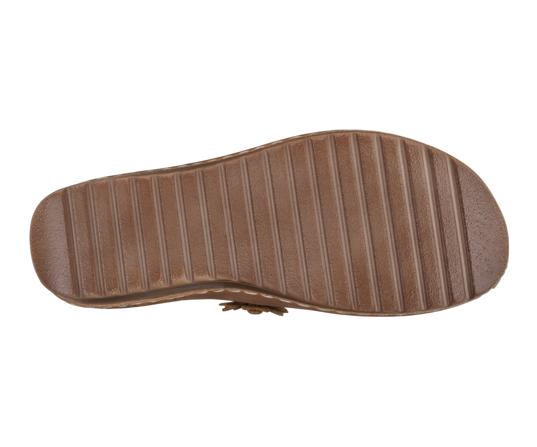Women's Brown Flats – Krista by GC Shoes, sole view