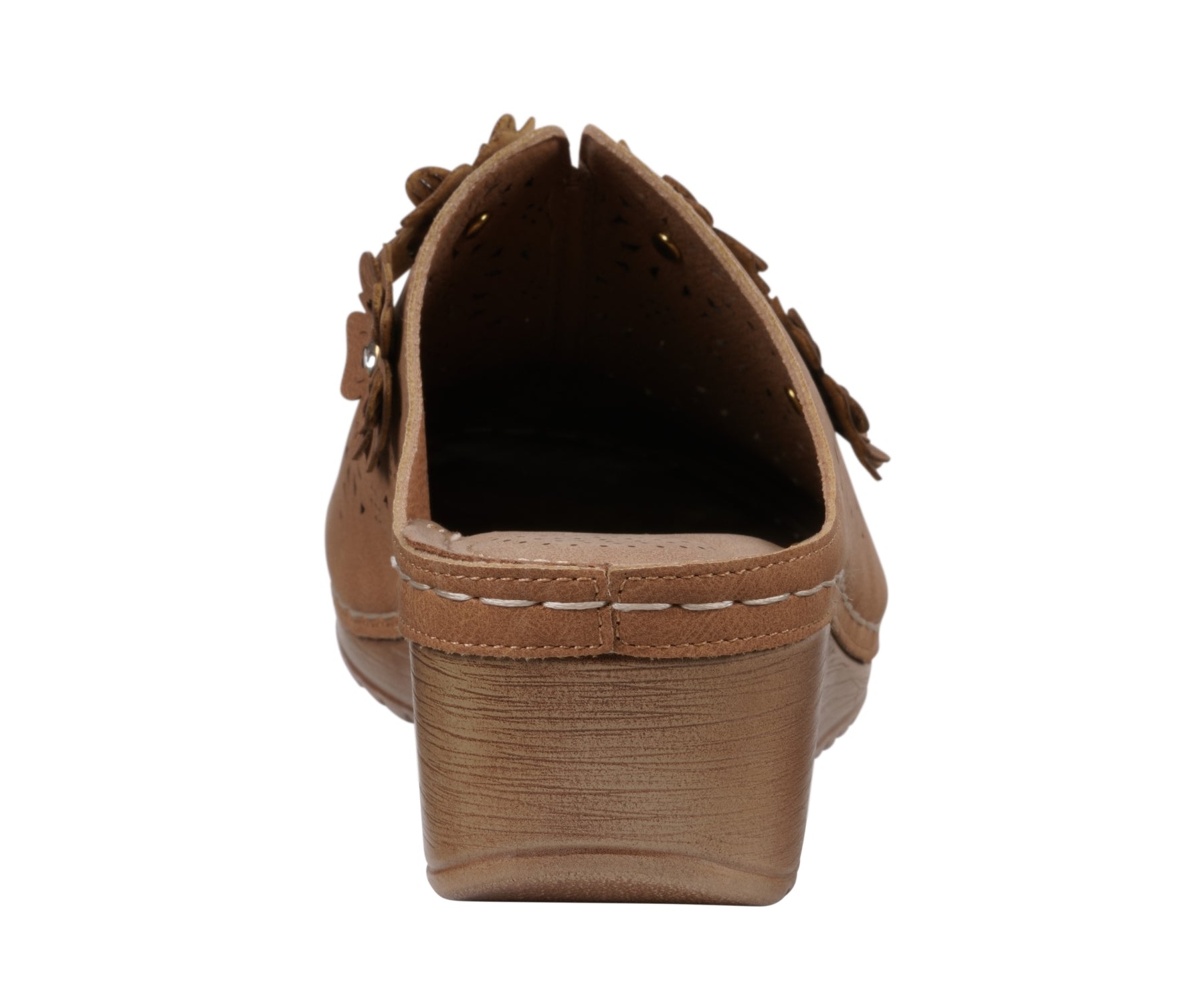 Women's Brown Flats – Krista by GC Shoes, back view