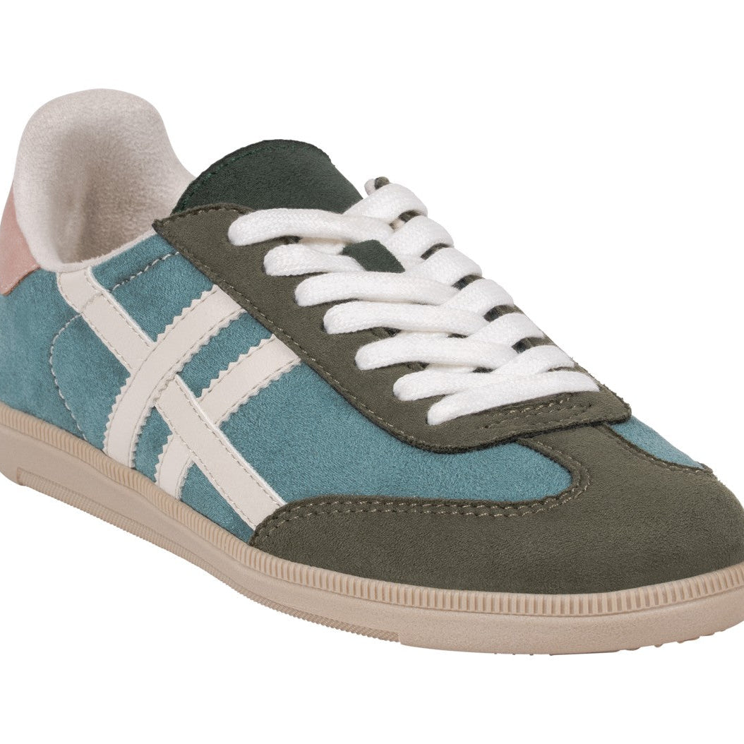 Fowler Olive Retro Stripe Sneaker by GC Shoes