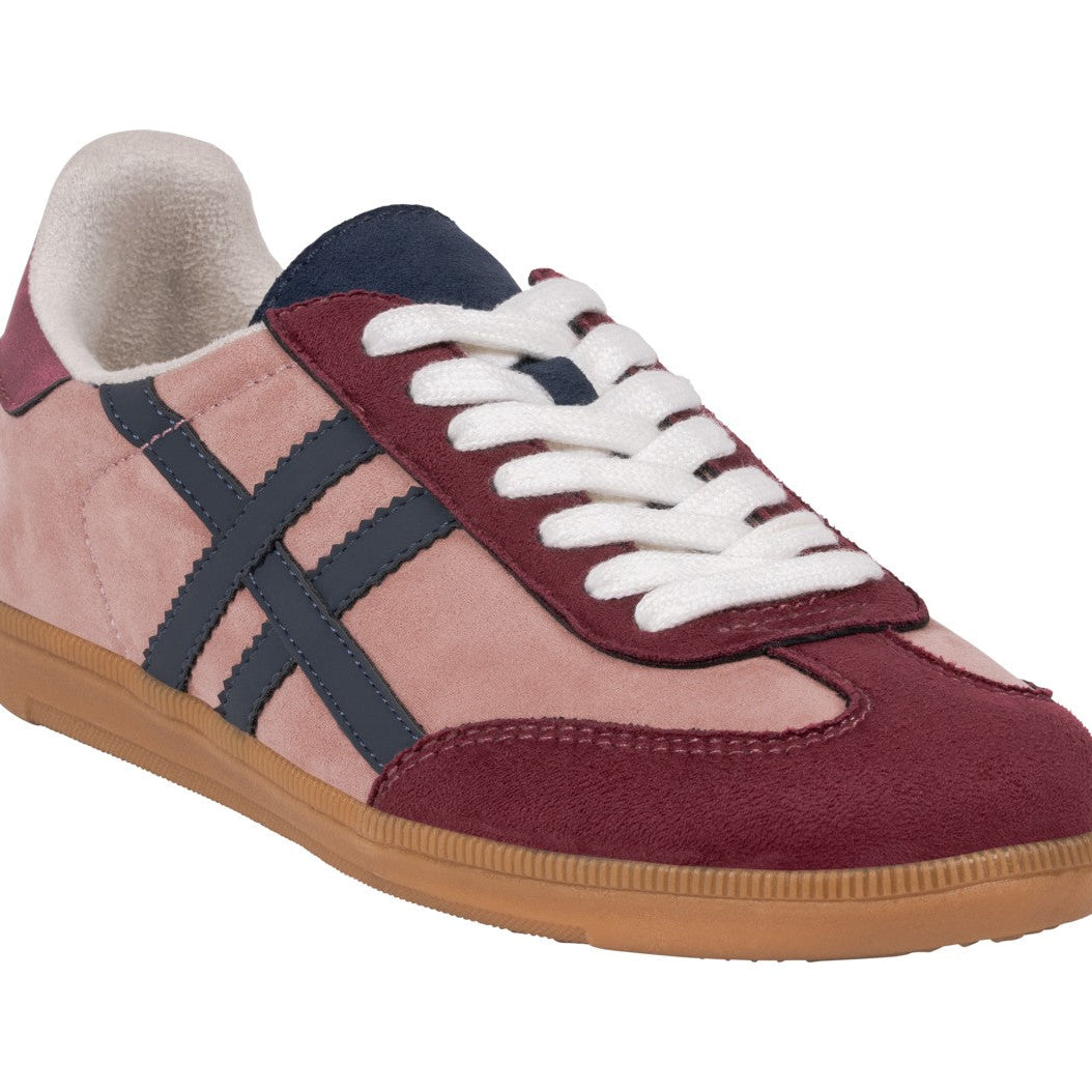 Fowler Burgundy Retro Stripe Sneaker by GC Shoes