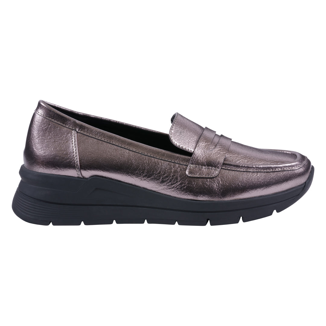 pewter dress shoes for women GC Shoes Women's Esther Slip-On Loafers - Pewter