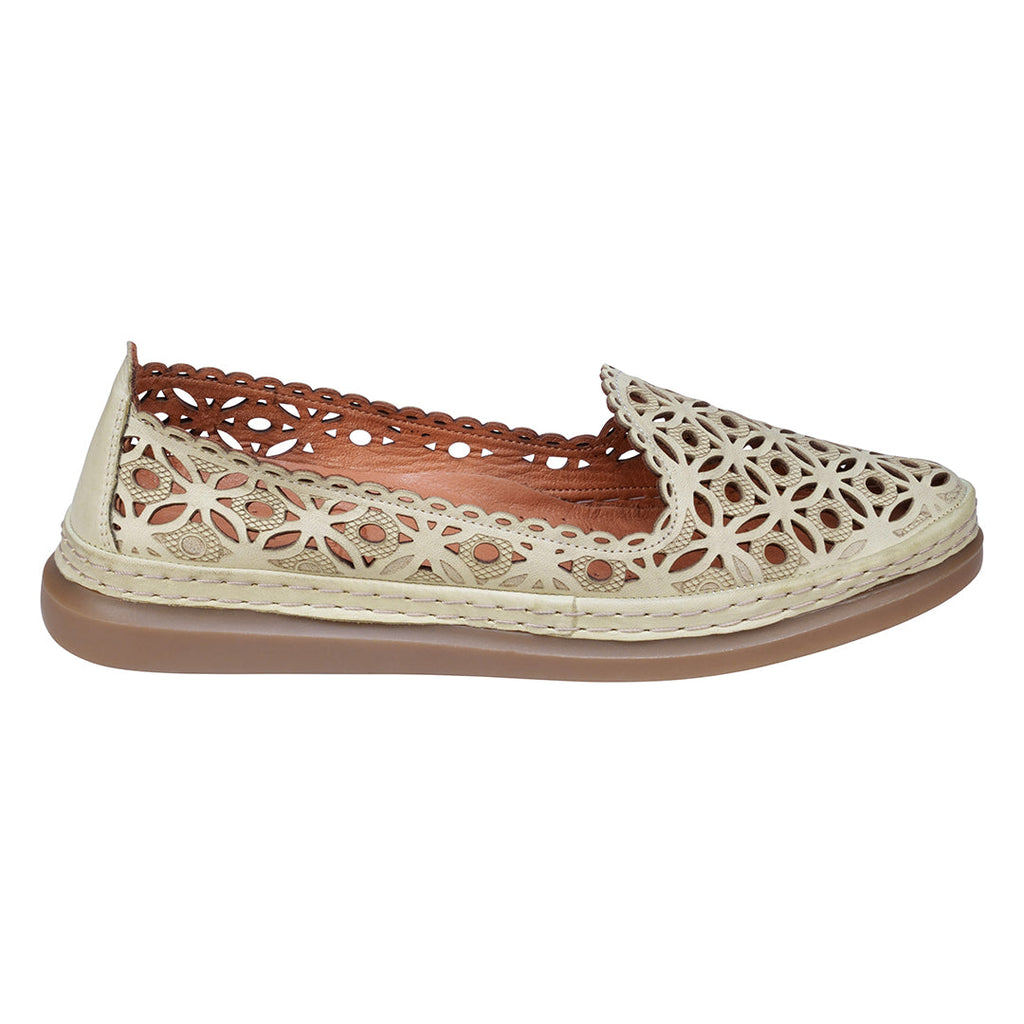 Tumi Mint Perforated Leather Flats Side