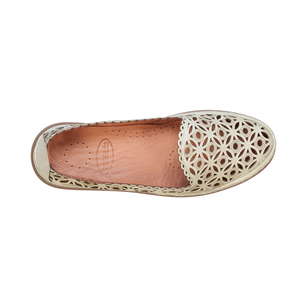 Tumi Mint Perforated Leather Flats Front