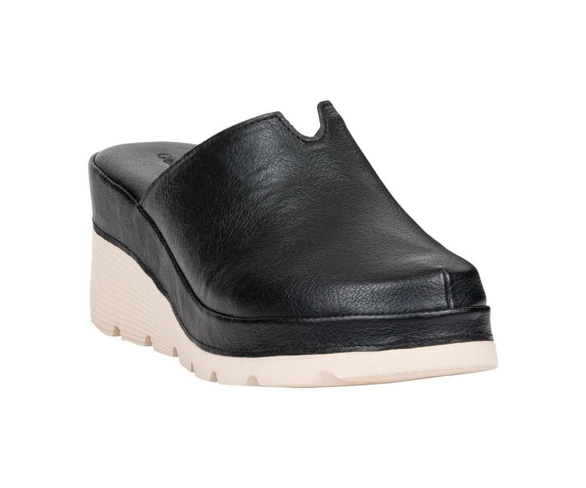 Alna Black Wedge Mule by GC Shoes