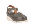 Carmel Olive Buckle Wedge Sandal by GC Shoes