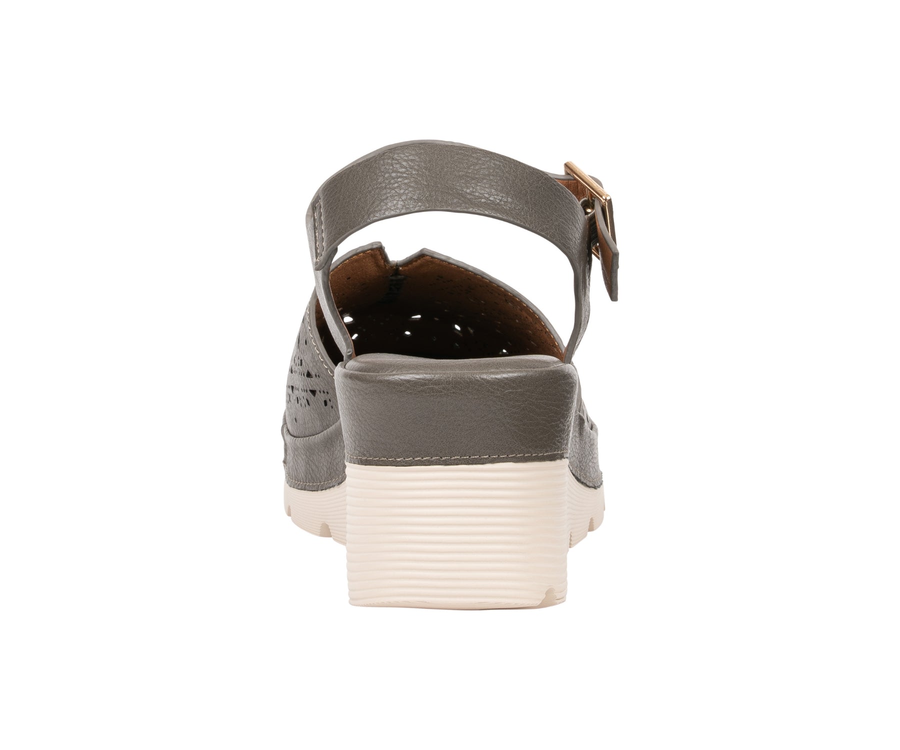 Carmel Olive Buckle Wedge Sandal by GC Shoes – view 4