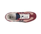 Fowler Burgundy Retro Stripe Sneaker by GC Shoes – view 3