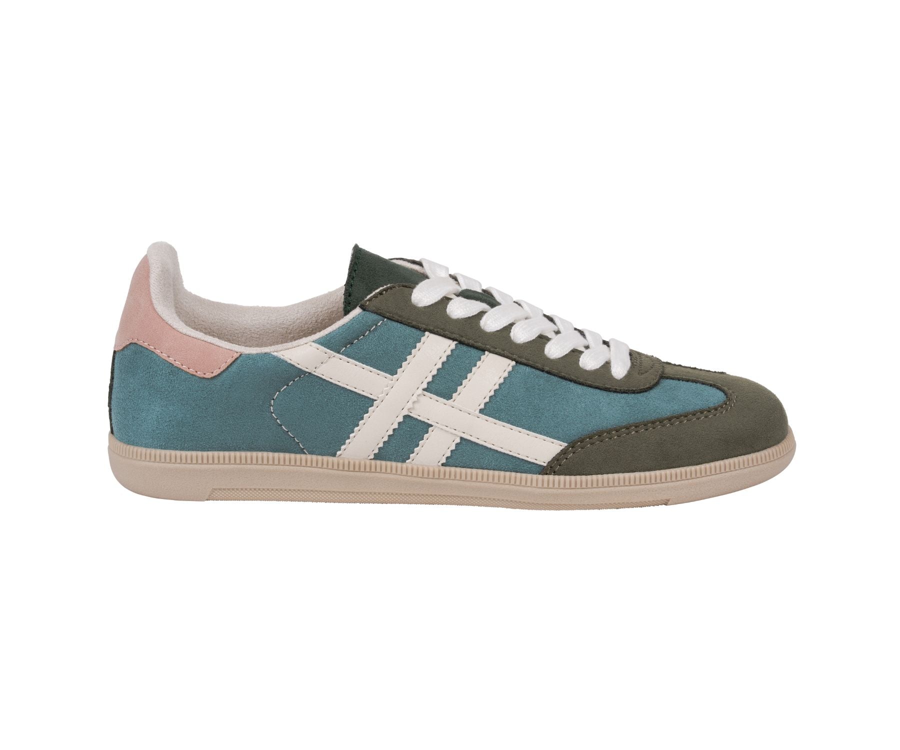 Fowler Olive Retro Stripe Sneaker by GC Shoes – view 3