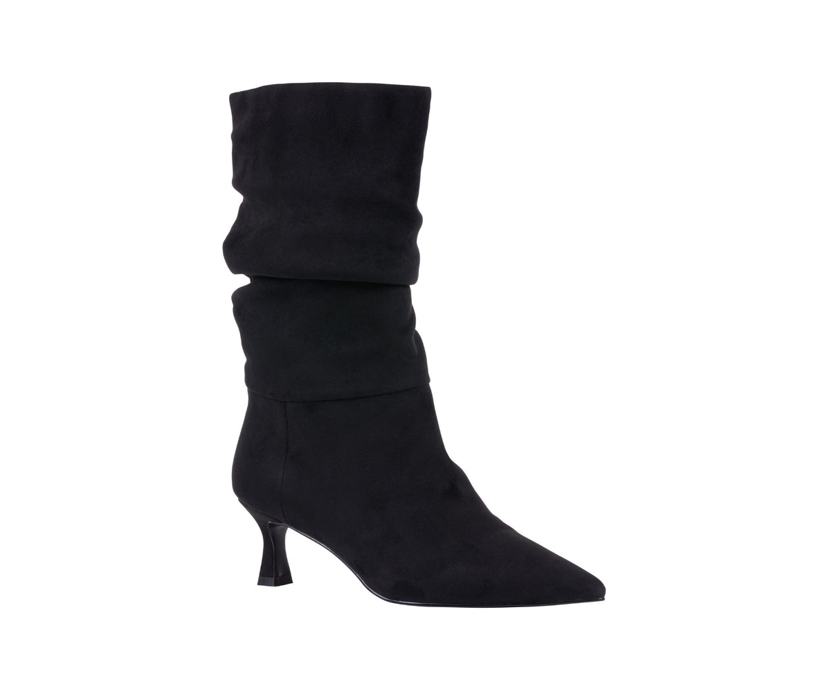 Gina Black Mid-Calf Boot by GC Shoes