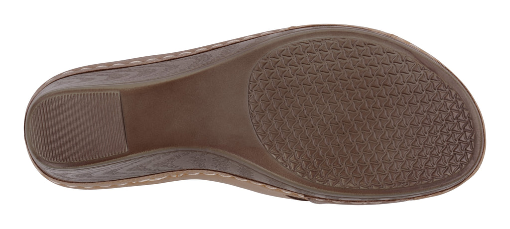 Hayden Tan/Bronze Wedge Sandals Bpttom