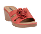 Women's Coral Floral Wedge Slide Sandals – Jenna by GC Shoes