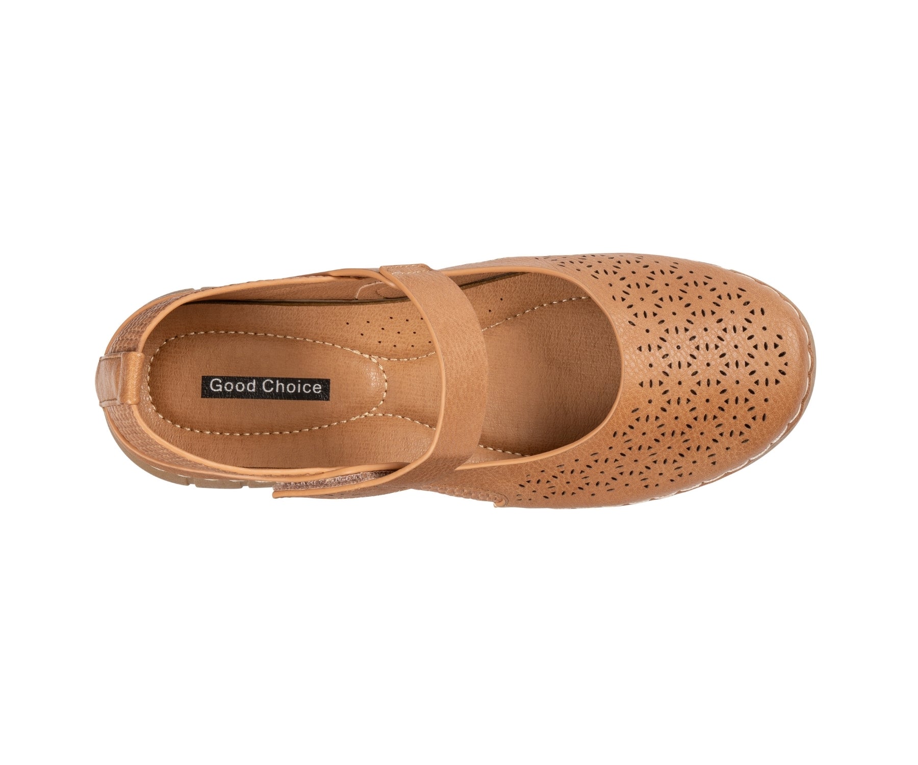 Kace Tan Mary Jane Ballet Flat by GC Shoes – view 4
