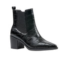 Kodiak Black Croc-Embossed Bootie by GC Shoes