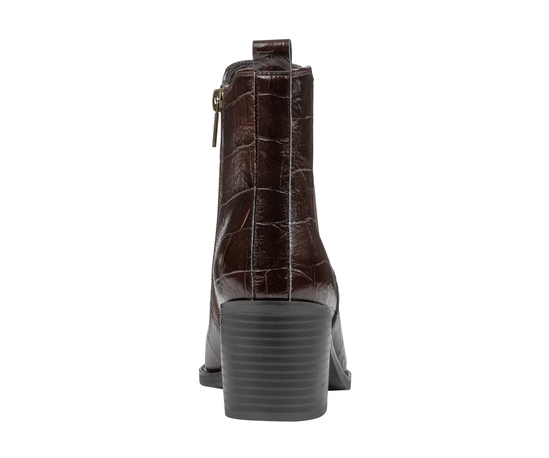 Kodiak Brown Croc-Embossed Bootie by GC Shoes – view 3