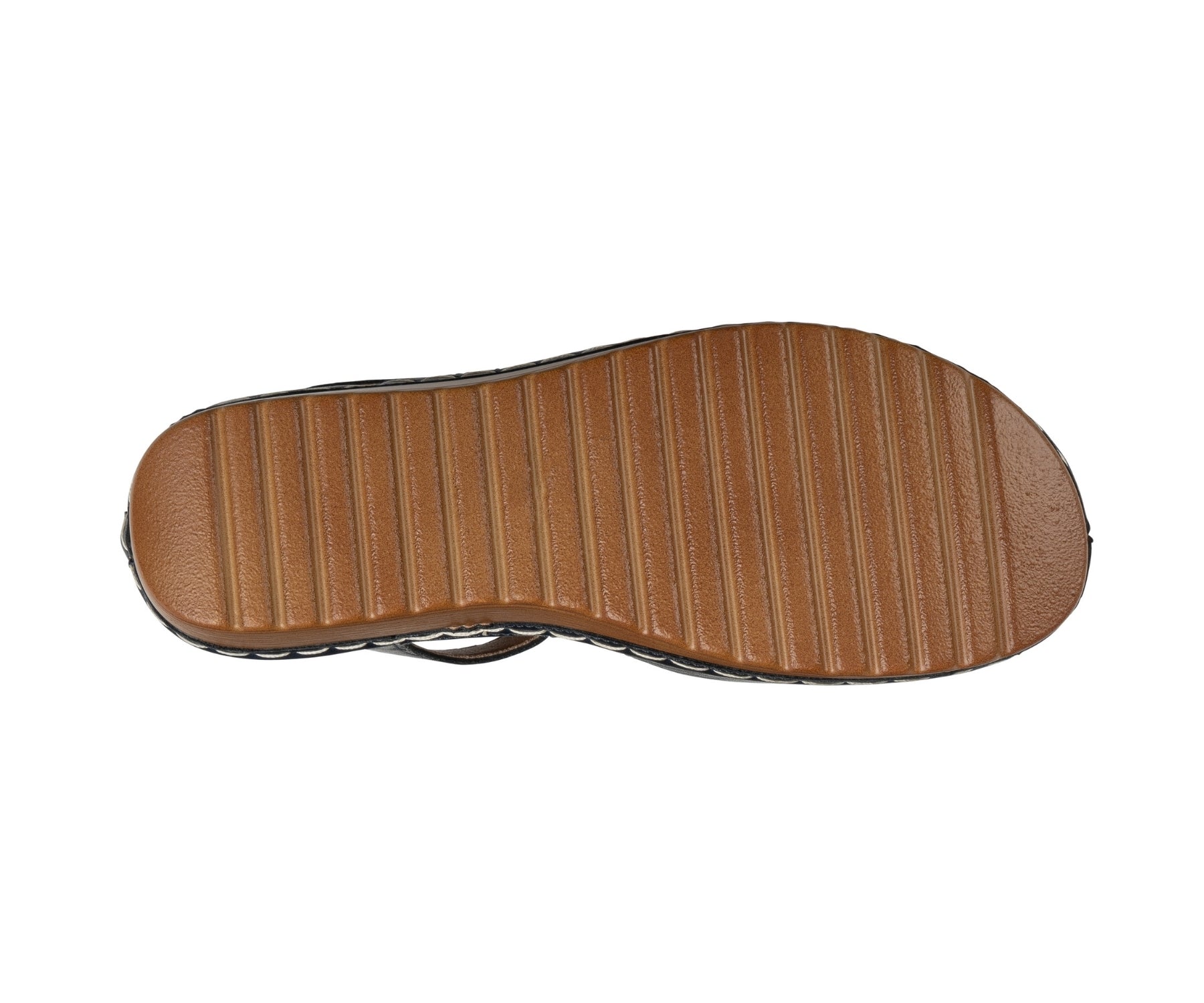 Mondo Navy T-Strap Wedge Sandal by GC Shoes – view 5