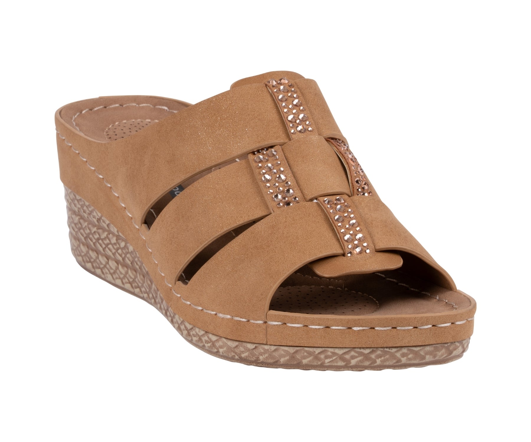 Sandales GC Shoes Waterlilies - Taille 8 Medium (US Femme) - Couleur Tan (Beige) - Neuves