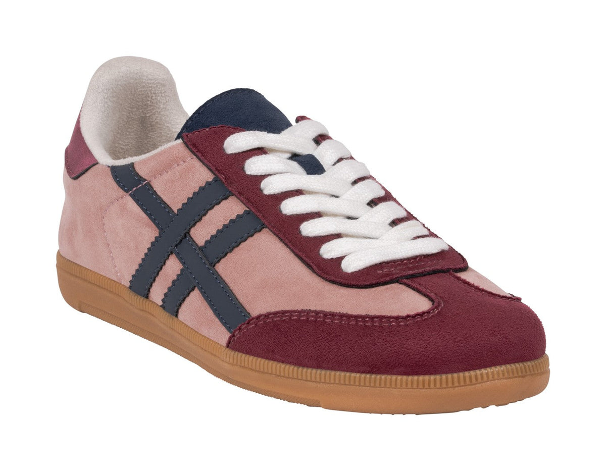 Fowler Burgundy Retro Stripe Sneaker by GC Shoes