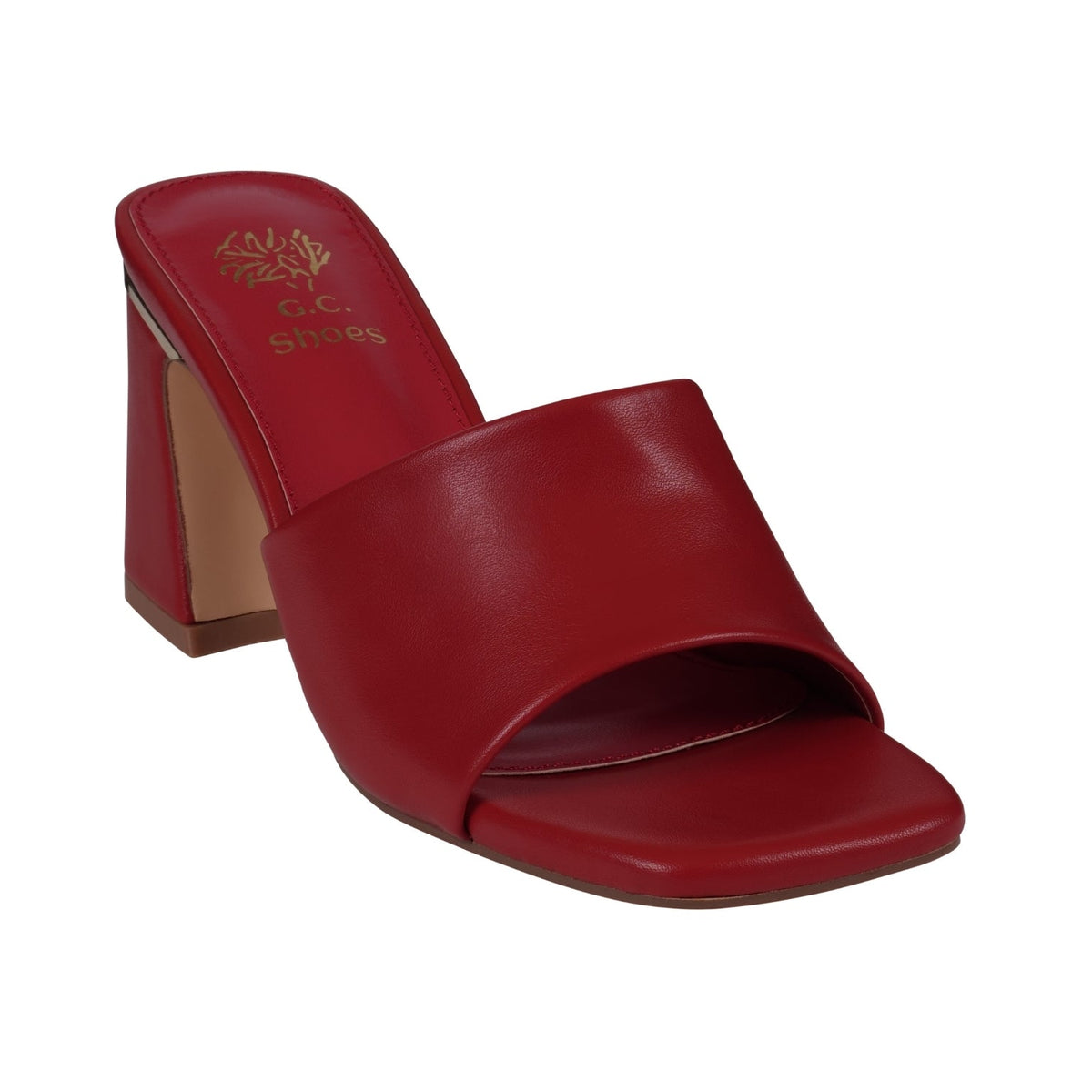 Women's Soho Red Square Toe Heeled Sandals – GC Shoes