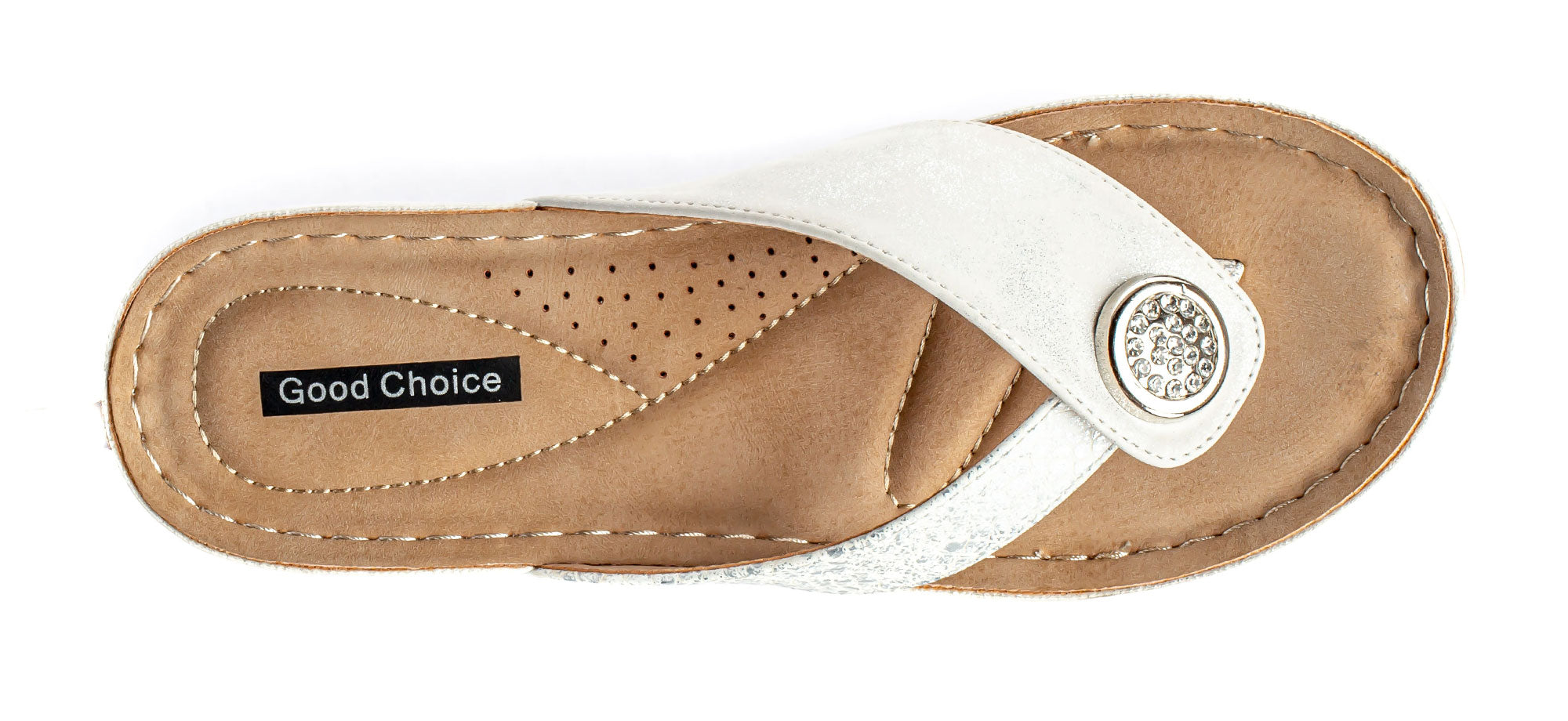 Gc Shoes Dafni Blush 10 Embellished Two-tone Comfort Slide Wedge