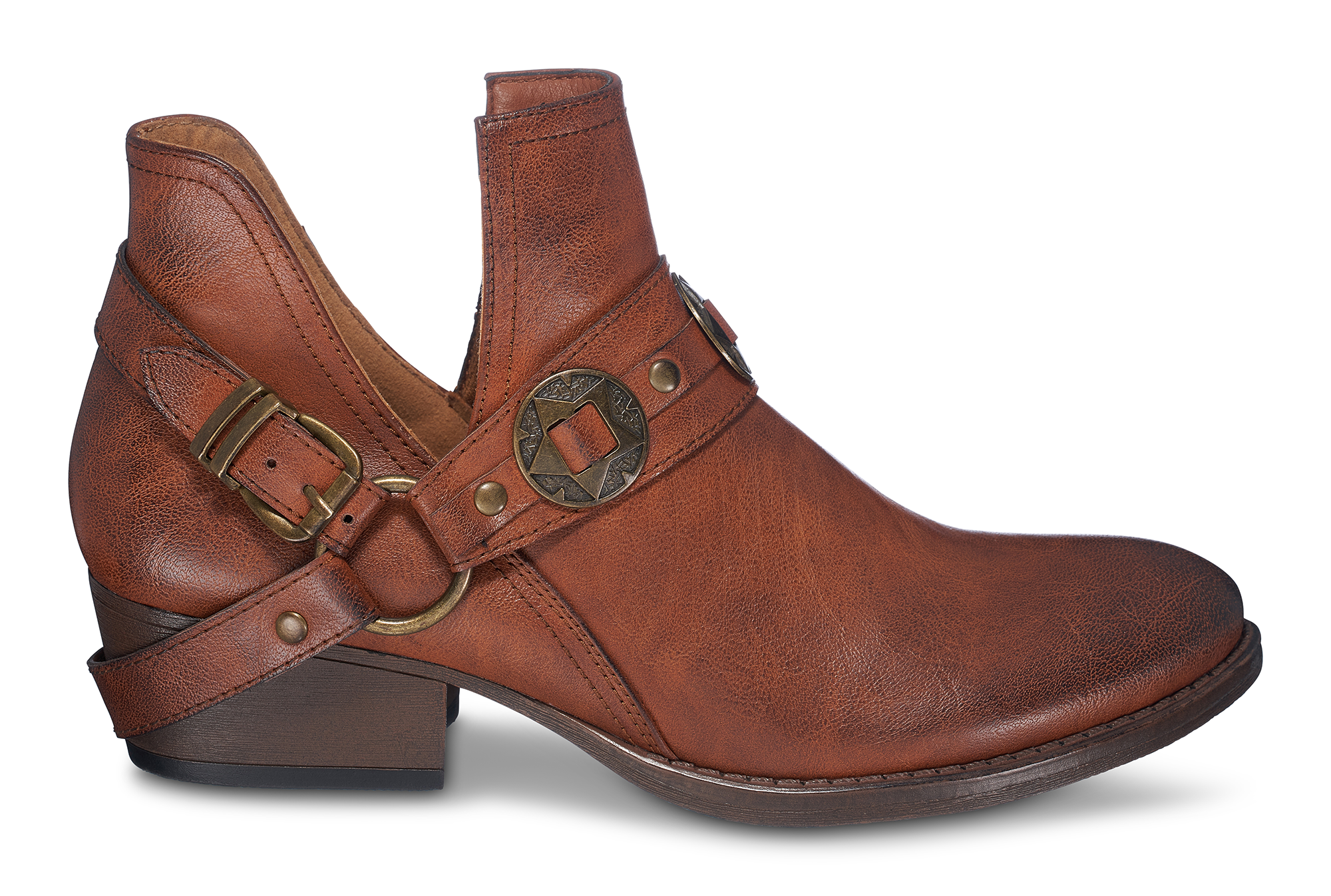 Cognac sales flat booties